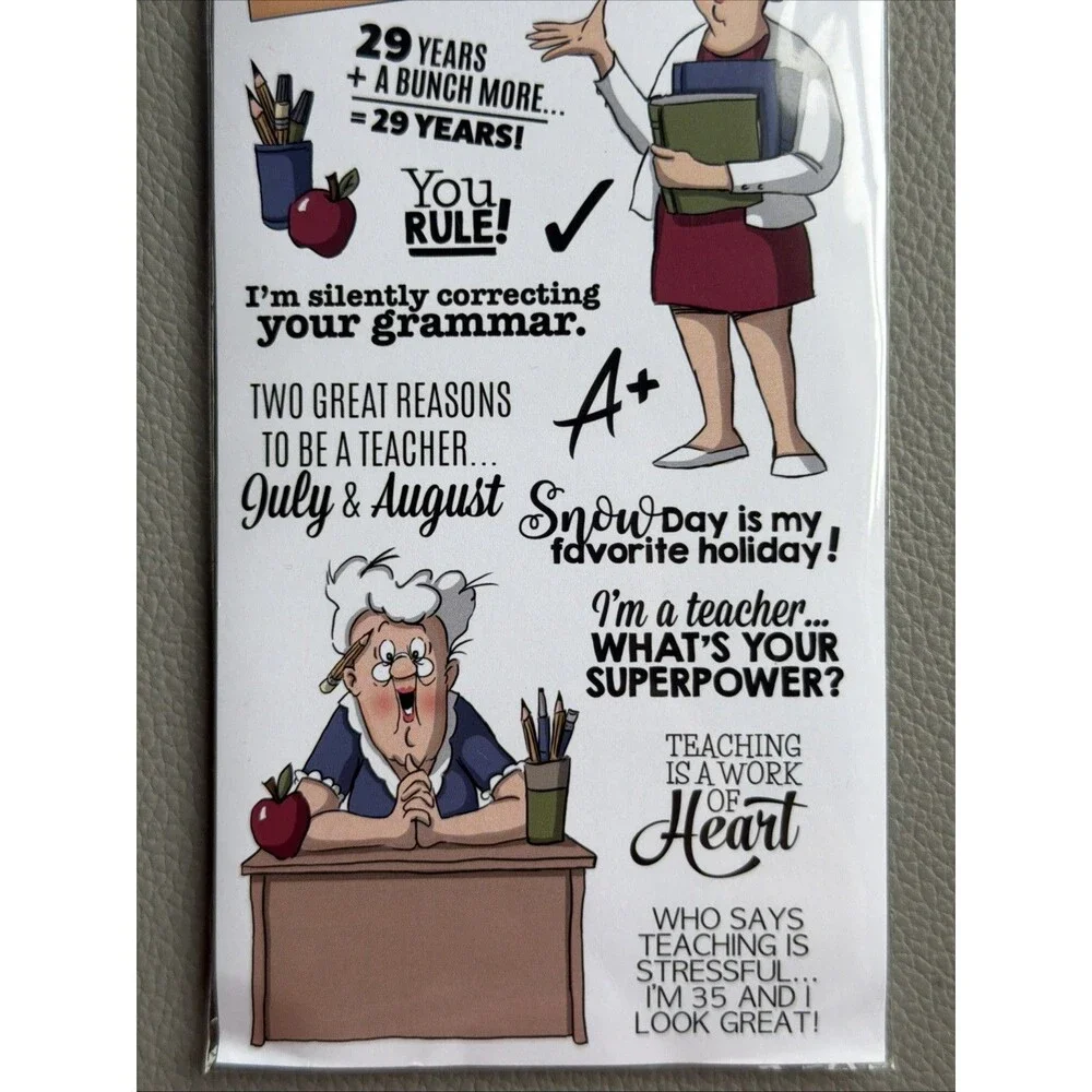 Art Impressions Teachers Rule Clear Acrylic Stamp Set 4901